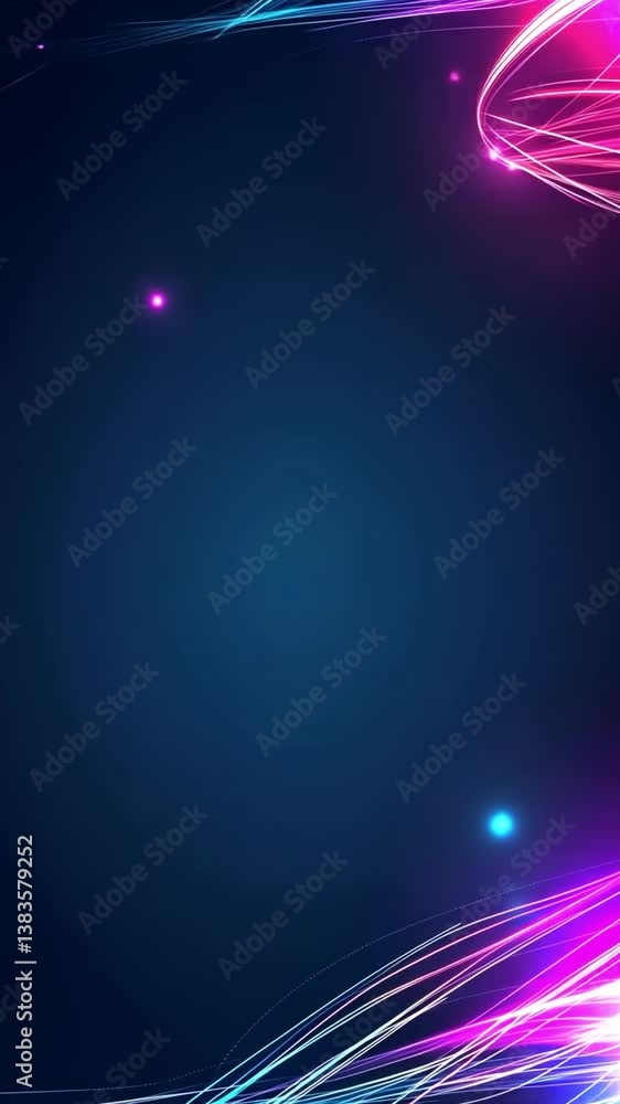 Aufkleber dynamic futuristic background featuring vivid neon lines and innovative tech elements