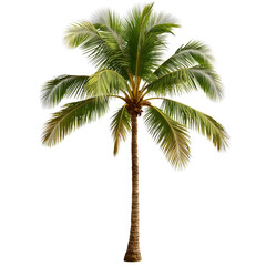 Tropical Palm Tree Cutout – PNG Transparent Background for Design and Decor