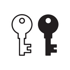Classic key symbol icons