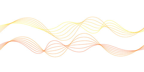 Wave line colorful abstract vector. Wave line background with smooth shape. Beautiful wavy line on a white background.  futuristic template., technological wallpaper. banner, cover, flyer, Technology.