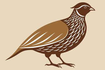 Bobwhite quail vector design silhouette, quail bird silhouette vector illustration design.