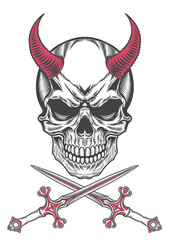 Angry demon skull dangerous 21