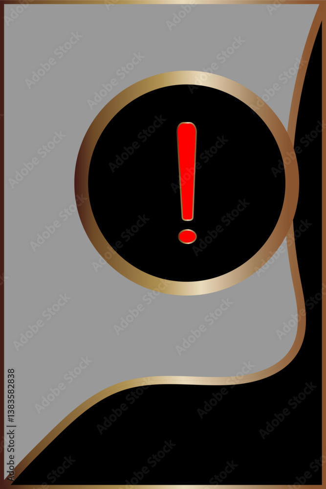 Poster vector exclamation mark icon signals urgency or attention. ideal for alerts or warnings.