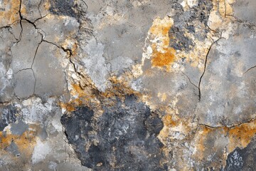 Naklejka premium Cracked concrete wall texture urban setting high-resolution image rough surface aged appearance