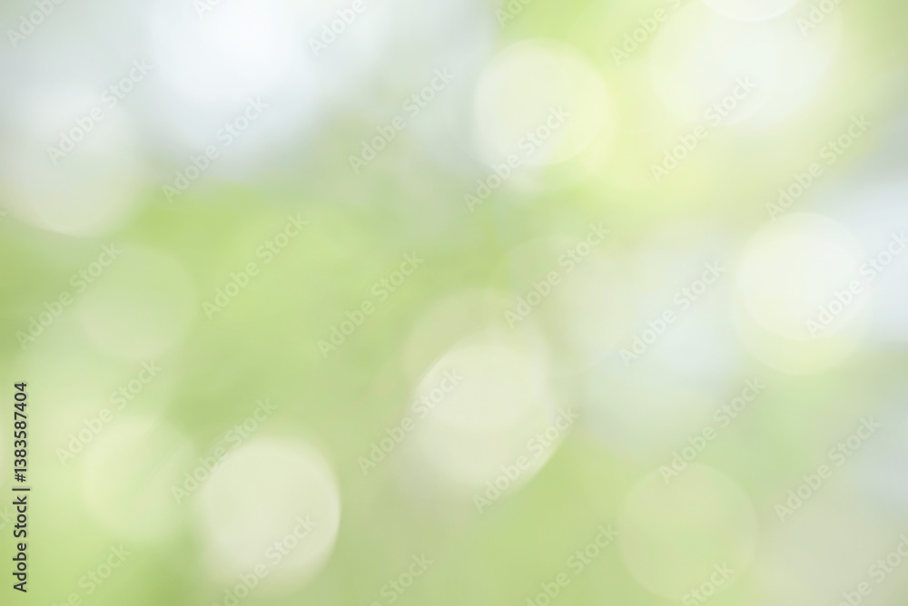 Wall mural spring green bokeh abstract background blur