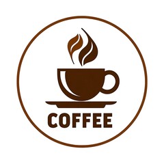 Obraz premium Minimalist Coffee Logo with Cup