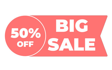 50 percent big sale offer frame icon
Icon discount ribbon creative