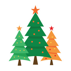 christmas tree vector illustration