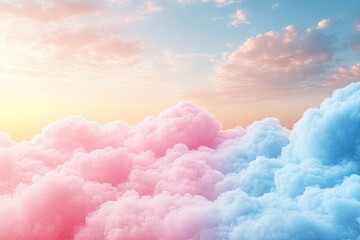 Pastel cloudscape, vibrant colors, soft hues, dreamy sky