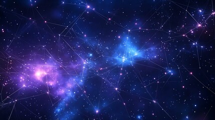 Cosmic Network Diagram suitable for editorial use