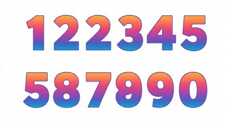 Gradient Number Spectrum AI Generated