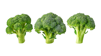 Pack of Broccoli Vegetable set Against Transparent Background for Healthy Food Branding, Recipe Design, or Grocery Projects