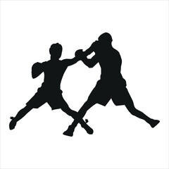 martial arts silhouettes