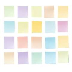Colorful Square Paper Notes Arrangement for Creative Projects