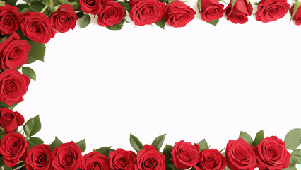 Frame of roses, a frame with roses, or a vintage frame with roses.