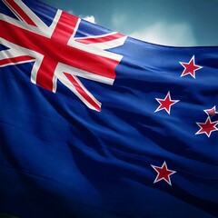 New Zealand National flag wavering