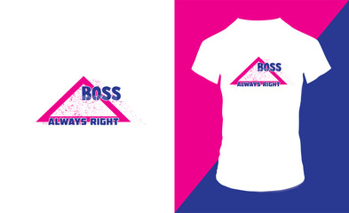 New Boss design vector illustration of a t shirt