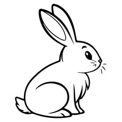 Minimalist Easter Bunny SVG - Cute Rabbit Clipart for Cricut & Sublimation