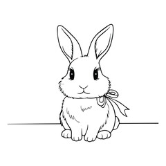 Minimalist Easter Bunny SVG - Cute Rabbit Clipart for Cricut & Sublimation