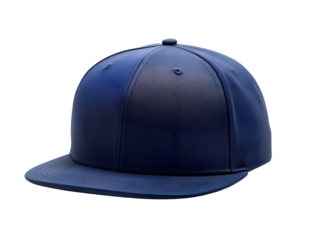 Navy Blue Baseball Cap with Flat Brim, Snapback Cap Mockup, Snapback Cap isolated, Snapback Cap transparent background, Snapback Cap Png