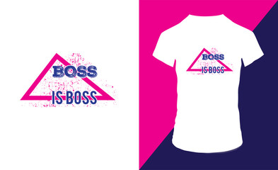 Boss vector illustration of a t shirt