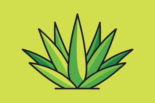 recommend clip art: aloe vera icon, silhouette illustration vector.