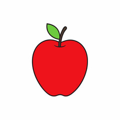 red apple vector illustration