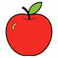 red apple vector illustration