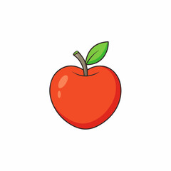 red apple vector illustration