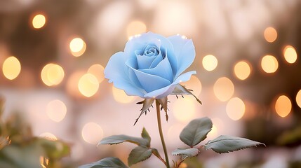 Light Blue Rose Bokeh
