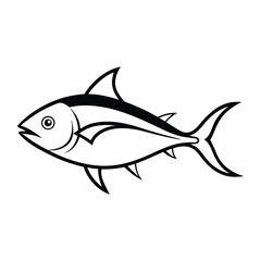 tuna fish whrite background