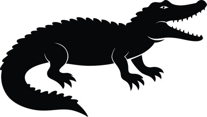 Crocodile Silhouette Vector & Icon, Crocodile SVG Design