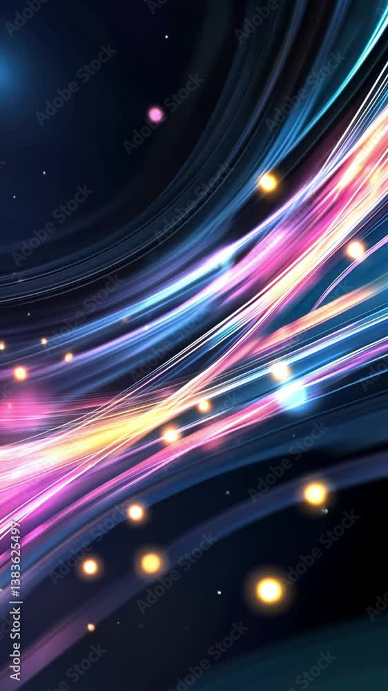Poster futuristic technology background with vibrant colors and sleek motion effects in 4k resolution