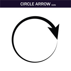 CIRCLE Arrow black icon .circle arrows. circular arrow icon, refresh, reload. Set of circle arrows rotating on white background. Editable stroke. Vector illustration, EPS 10.