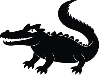 Crocodile Silhouette Vector & Icon, Crocodile SVG Design