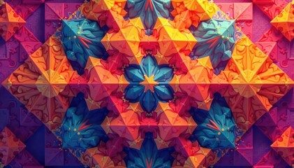 Abstract geometric shapes forming a repeating design , surface, pattern