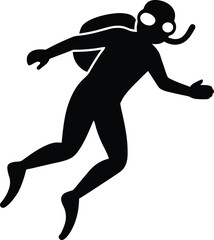 silhouette of a man running