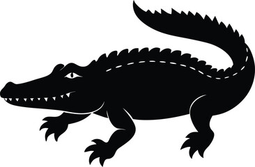 Crocodile Silhouette Vector & Icon, Crocodile SVG Design