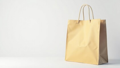 Canvas shopping bag with handles, clean white backdrop, white background, eco bag