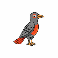 bird, animal, nature, beak, wildlife, isolated, illustration, black, white, feather, vector, puffin, wild, bullfinch, red, branch, birds, crow, winter, brown, wing, white background, silhouette, cocka