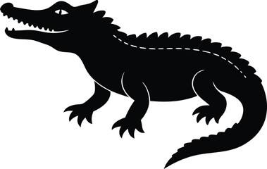 Crocodile Silhouette Vector & Icon, Crocodile SVG Design