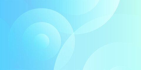 Minimalist banner background, pastel colorful, Light Blue gradations. Circle effect style geometric, abstract background. Vector Illustration