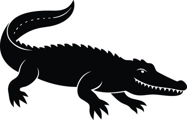 Crocodile Silhouette Vector & Icon, Crocodile SVG Design