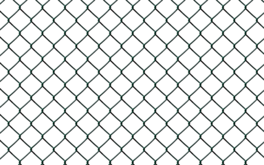 Square wire fence mesh. Wire mesh fence texture. Transparent background, PNG