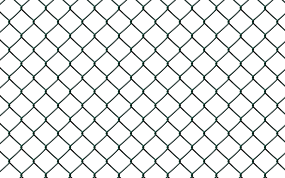 Square wire fence mesh. Wire mesh fence texture. Transparent background, PNG