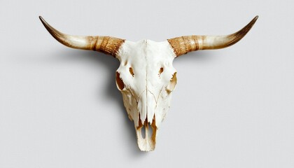 Bull skull, decorative,  white background