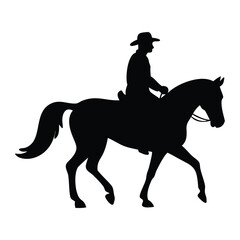 Obraz premium horse rider silhouette