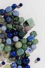 Crystals and healing stones for handmade jewelry. Natural mineral stones for crafting and energy balance.