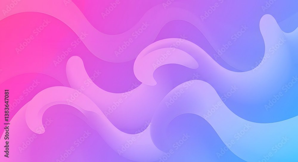 Poster abstract colorful background featuring smooth flowing shapes and gradients
