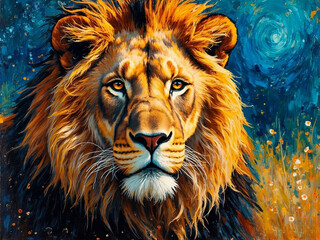 portrait of a lion